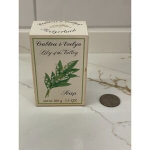 Vintage Crabtree &‎ Evelyn Lily of the Valley Soap 3.5 oz/100 g New Box 1990